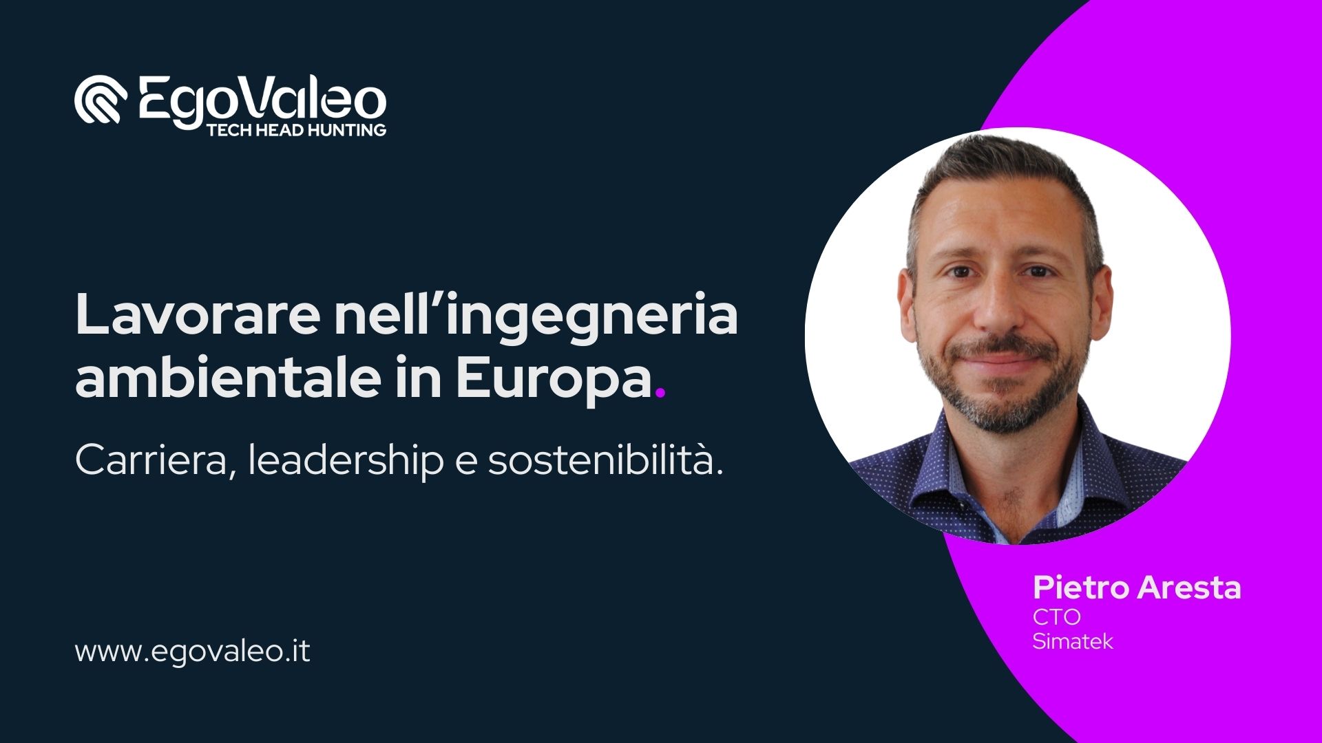 Ingegneria ambientale Europa - Intervista Pietro Aresta